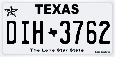 TX license plate DIH3762