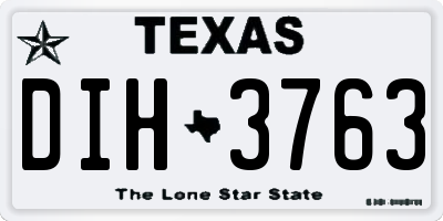 TX license plate DIH3763