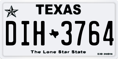 TX license plate DIH3764
