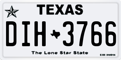 TX license plate DIH3766