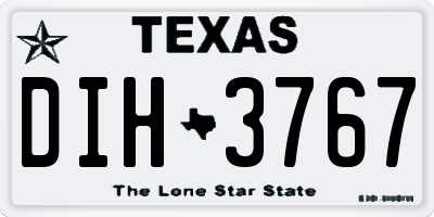 TX license plate DIH3767