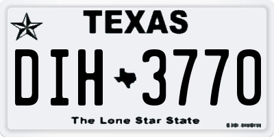 TX license plate DIH3770