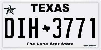 TX license plate DIH3771