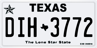 TX license plate DIH3772