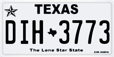 TX license plate DIH3773