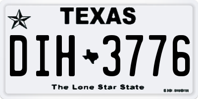 TX license plate DIH3776