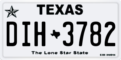 TX license plate DIH3782