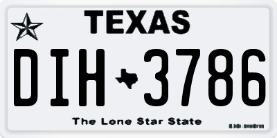 TX license plate DIH3786