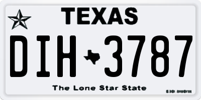 TX license plate DIH3787
