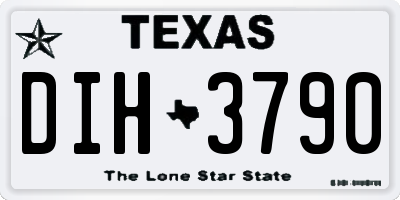 TX license plate DIH3790