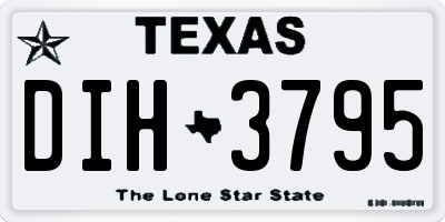 TX license plate DIH3795