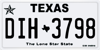 TX license plate DIH3798