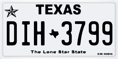TX license plate DIH3799