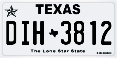 TX license plate DIH3812