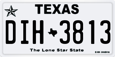 TX license plate DIH3813