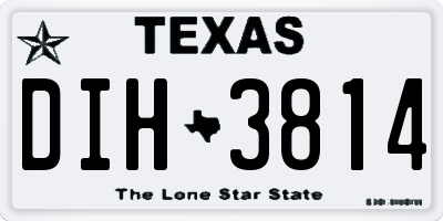 TX license plate DIH3814