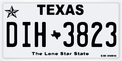 TX license plate DIH3823
