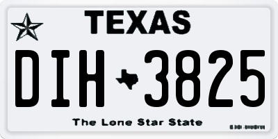TX license plate DIH3825