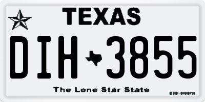 TX license plate DIH3855