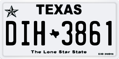 TX license plate DIH3861