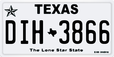TX license plate DIH3866