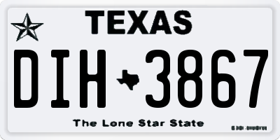TX license plate DIH3867