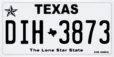 TX license plate DIH3873