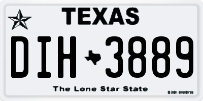 TX license plate DIH3889