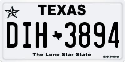 TX license plate DIH3894