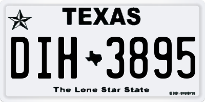 TX license plate DIH3895