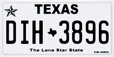 TX license plate DIH3896