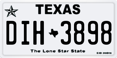 TX license plate DIH3898
