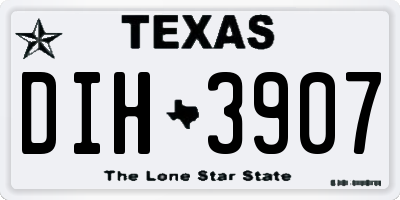 TX license plate DIH3907