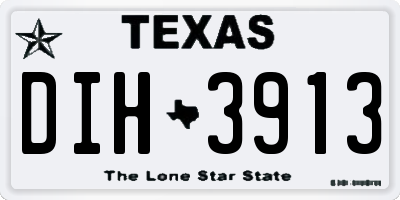 TX license plate DIH3913