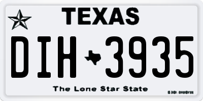 TX license plate DIH3935