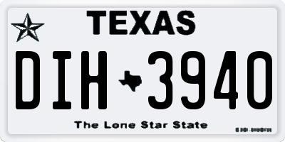 TX license plate DIH3940