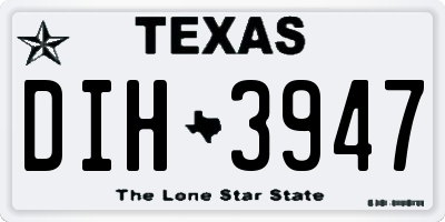 TX license plate DIH3947