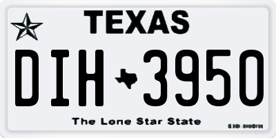 TX license plate DIH3950