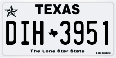 TX license plate DIH3951