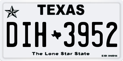 TX license plate DIH3952