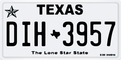 TX license plate DIH3957