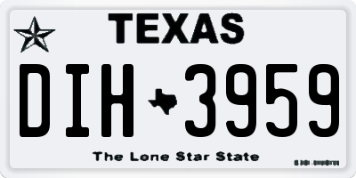TX license plate DIH3959
