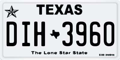 TX license plate DIH3960