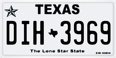 TX license plate DIH3969