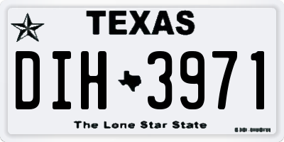 TX license plate DIH3971