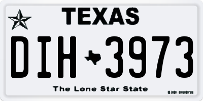 TX license plate DIH3973