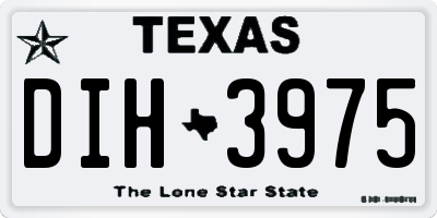 TX license plate DIH3975