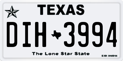 TX license plate DIH3994