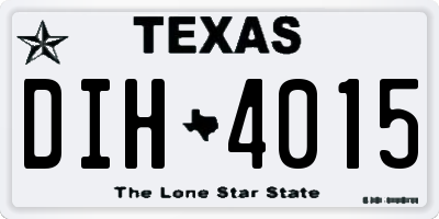 TX license plate DIH4015