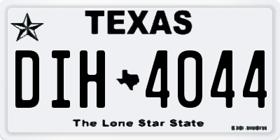 TX license plate DIH4044